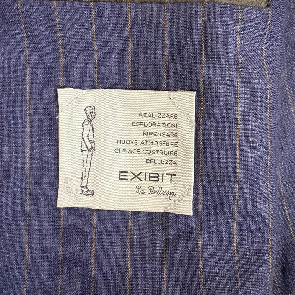 Italian Linen Suit Unstructured Surgeon Cuffs 38 Drawstring Pants Made Italy NWT